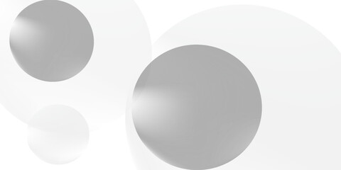 White abstract background with black round image shapes