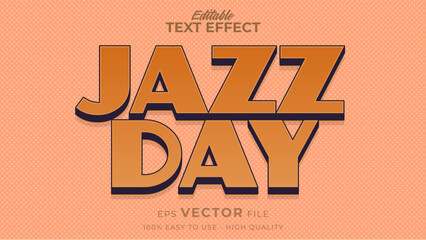 Editable Text Effect - World Jazz Day