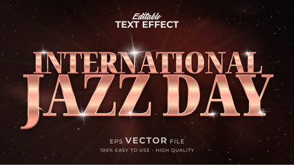 Editable Text Effect - World Jazz Day