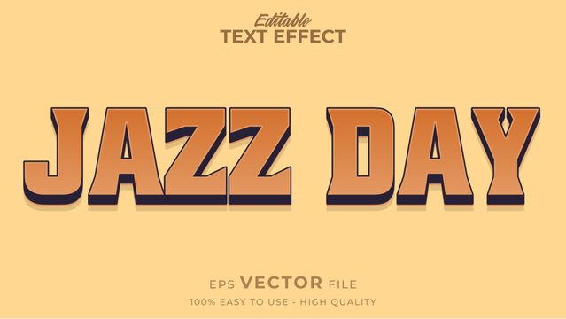 Editable Text Effect - World Jazz Day