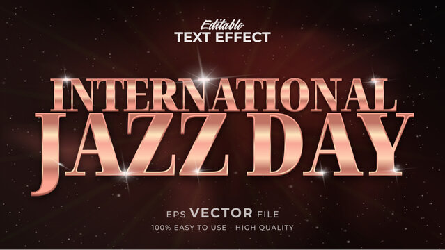Editable Text Effect - World Jazz Day