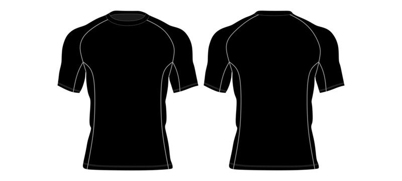 Compression Shirt Mockup Template Vector