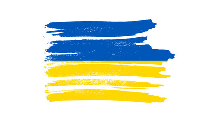 Obraz premium Ukrainian national flag in grunge style