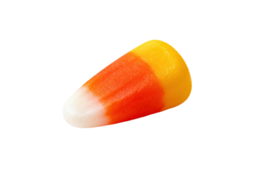 A single colorful candy corn for Halloween celebration