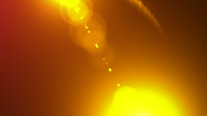 Golden sun flare.bright warm glow lens.abstract design