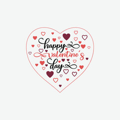 Happy Valentine&rsquo;s Day heart sticker. Perfect for cards, scrapbooking, decorations, and Valentine-themed projects.