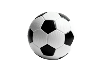 Black and white soccer ball used in sports activities