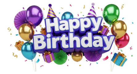 happy birthday balloons