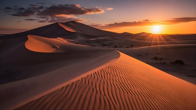 Por do sol no deserto