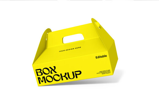 Box Carrier Mockup Template