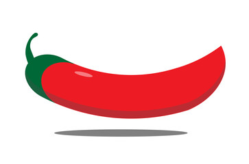 red pepper on a white background, shadow,