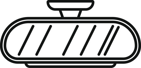 Car rearview mirror reflecting providing clear visibility for safe driving experience