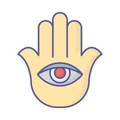 Hamsa Hand Vector icon which can easily modify or edit