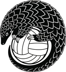 Pangolin Animal Illustration Vector