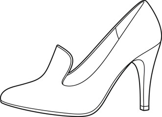 High Heel Shoe Fashion Vector Illustration