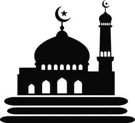 Mosque Islamic Architecture Silhouette Vector