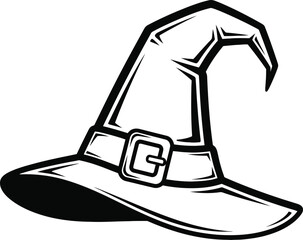 Witch Hat Halloween Vector Illustration