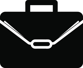 Business Briefcase Silhouette Vector Icon