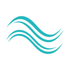  gentle wave lines in aqua blue for adaptable strategy presentations