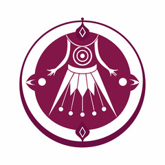 intricate circular design with spiritual symbols. 