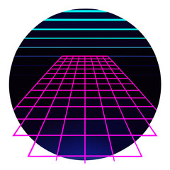 neon grid pattern with glow effect