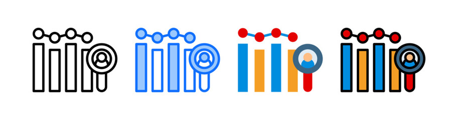 Customer Analysis Icon Collection Set Different Style