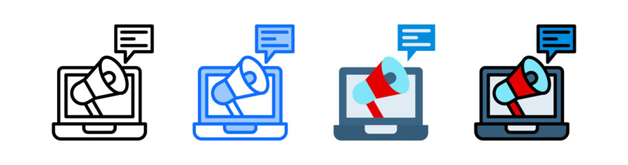 Online Advertising Icon Collection Set Different Style