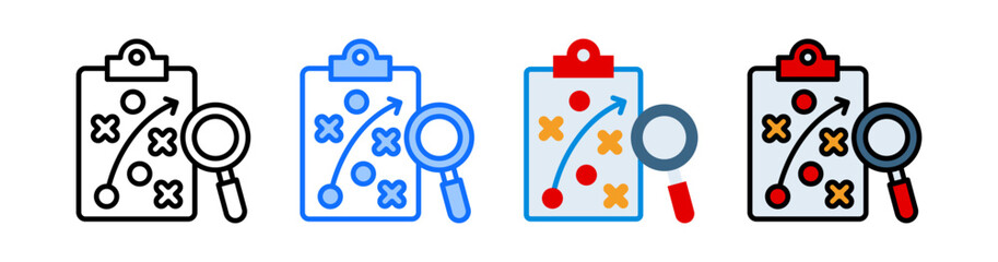 Seo Strategy Icon Collection Set Different Style