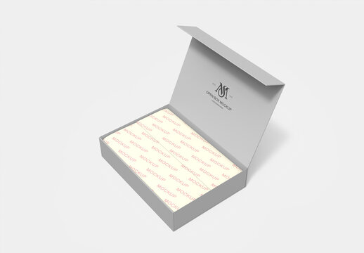Open Gift Box Mockup
