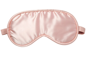 Pink satin eye mask isolated on white background