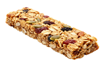 Granola bar with various nuts and dried fruits for healthy snack