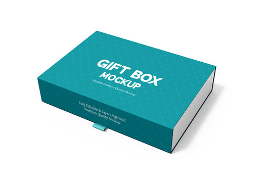 Gift Box Packaging Mockup