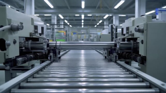 Automated production line in a modern factory.
