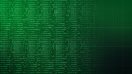 Digital Protection Concept Glowing Binary Code