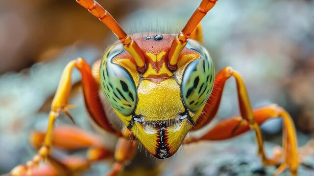Video Close-up shot of a bug with an exceptionally long antennae, ideal for entomology or science-related concepts
