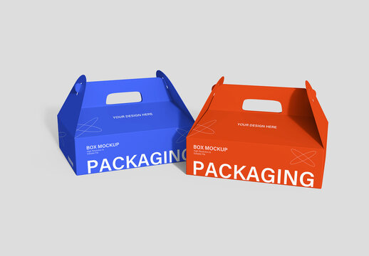 Take Away Food Box Mockup Set