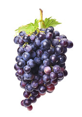 Bunch of grapes isolated on white