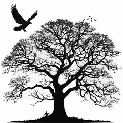 a-striking-silhouette-depicts-a-large--sprawling-t