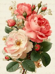 Stunning red and white roses closeup high resolution picture