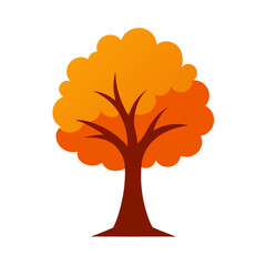 autumn tree vector clip art for web and graphic design
