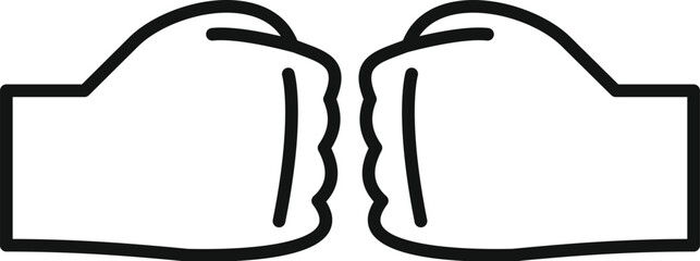 Two hands making fists bumping each other representing greeting or teamwork