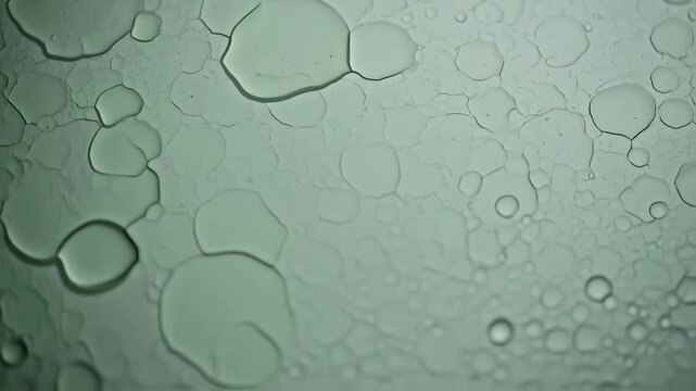 An abstract close-up showcasing irregular circular shapes, textures, and patterns against a blurred background