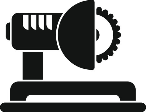 Miter saw or chop saw woodworking power tool icon vector