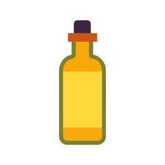 Vector Clip Art Essential Oil Bottle on White Background for Web and Graphic Design