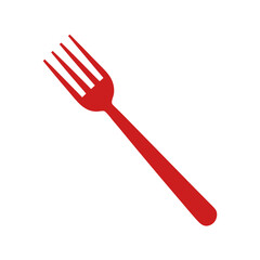 Vector Clip Art Fork on White Background for Web and Graphic Design