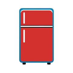 Vector Clip Art Fridge on White Background for Web and Graphic Design