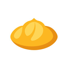 Vector Clip Art Garlic Bread on White Background for Web and Graphic Design