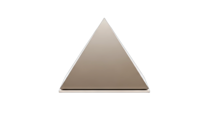 Geometric Pyramid Isolated on White Background