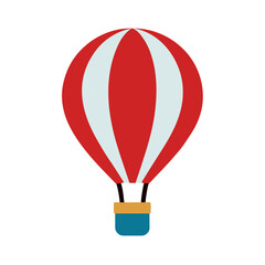 Fototapeta premium Vector Clip Art Hot Air Balloon on White Background for Web and Graphic Design