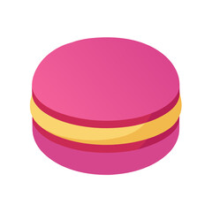 vector clip art macaron on white background for web and graphic design